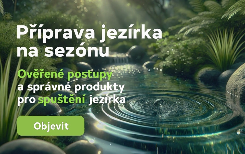 Čistá voda v jezírku díky jarní péči a správným produktům